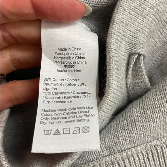 J. Crew Cotton Cashmere Jogger Pullover Set XS Grey Neutral Knit Minimalist - Picture 10 of 11
